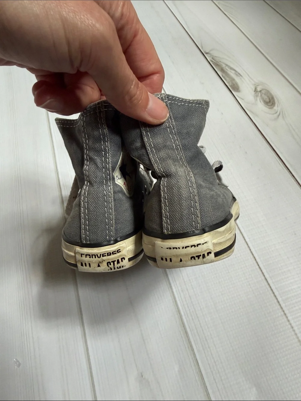 Converse Kids High-Top Sneakers Gray and White